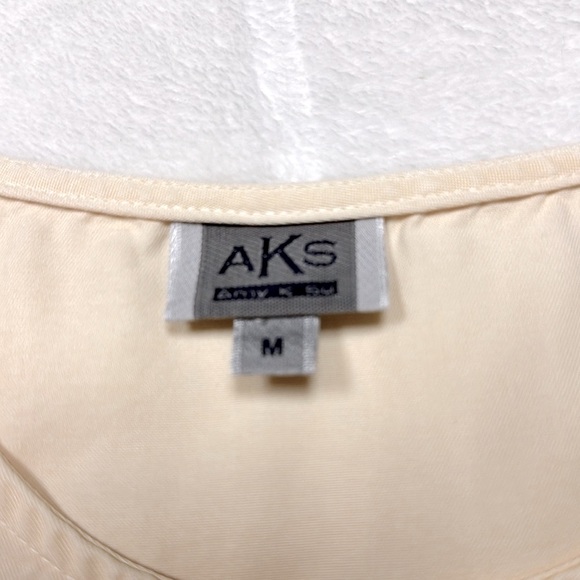 AKS Womens Tencel Cream Buttery Yellow Sleeveless Maxi Dress M Boho Resort Chic - Picture 6 of 8